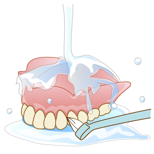 入れ歯の洗浄画像1
